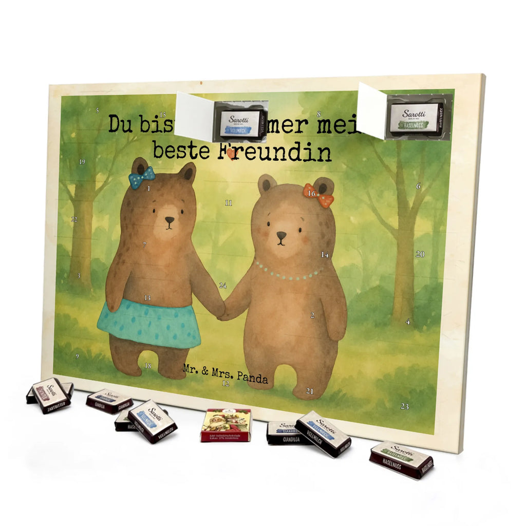 Chocolate advent calendar bear Girlfriend Design teddy bear, cuddly toy, bear girlfriend best friend love proof of love loves buddy buddy