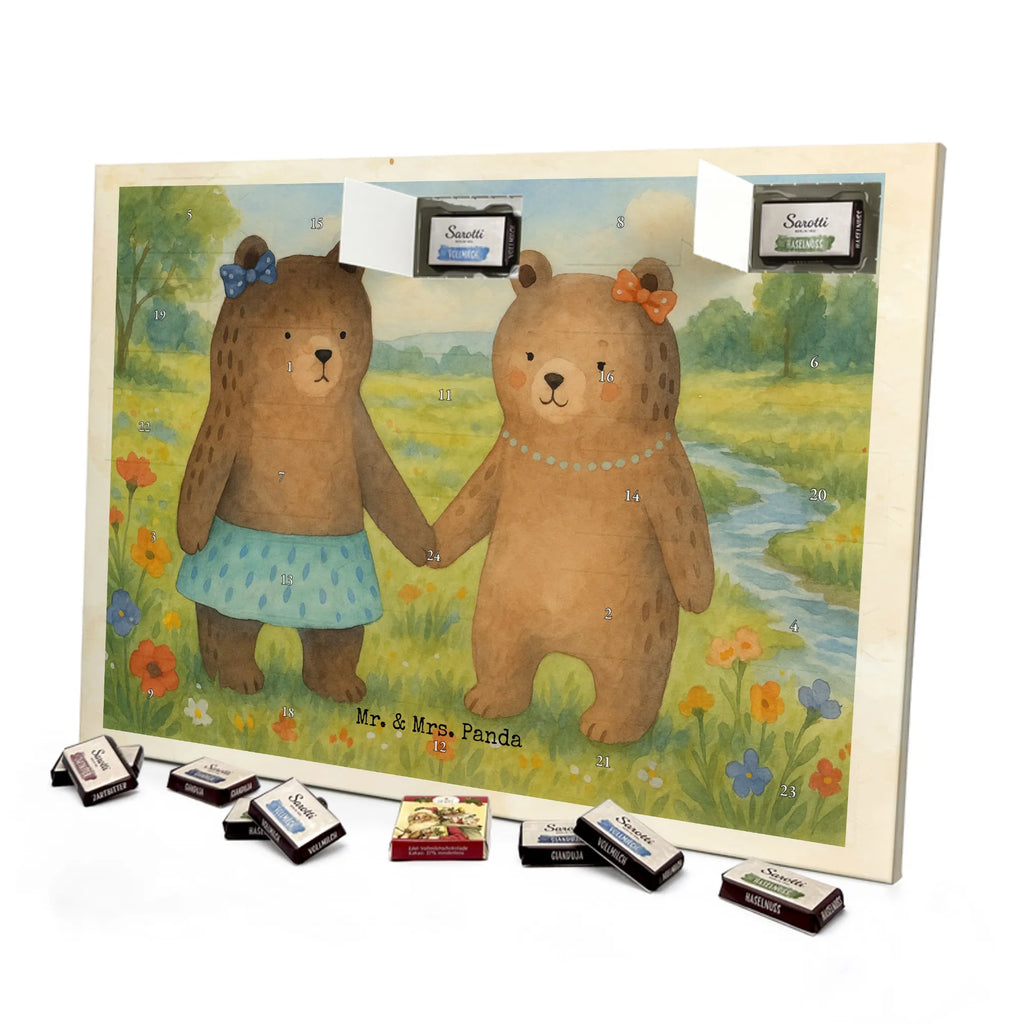 Chocolate advent calendar bear Girlfriend Design teddy bear, cuddly toy, bear girlfriend best friend love proof of love loves buddy buddy