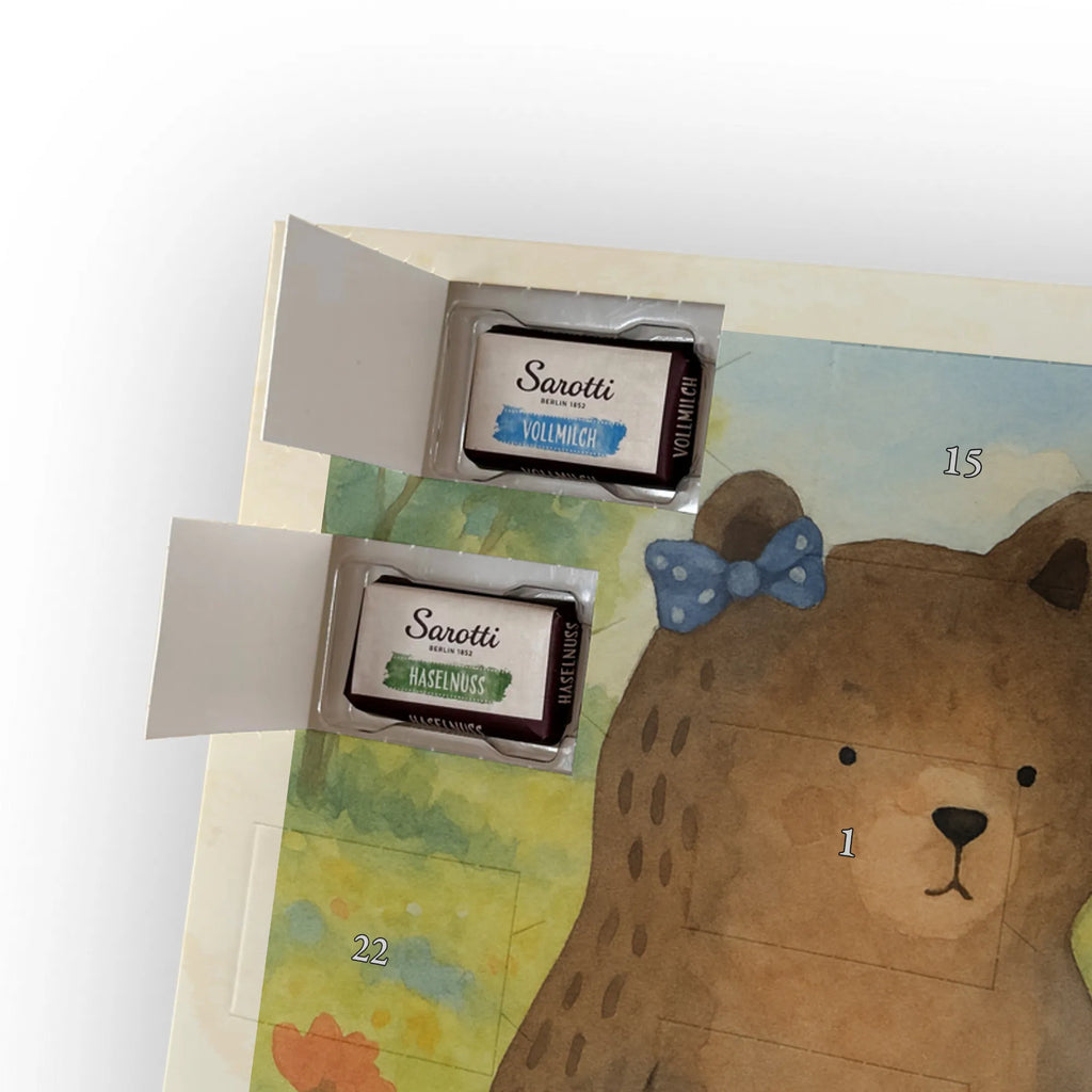 Chocolate advent calendar bear Girlfriend Design teddy bear, cuddly toy, bear girlfriend best friend love proof of love loves buddy buddy