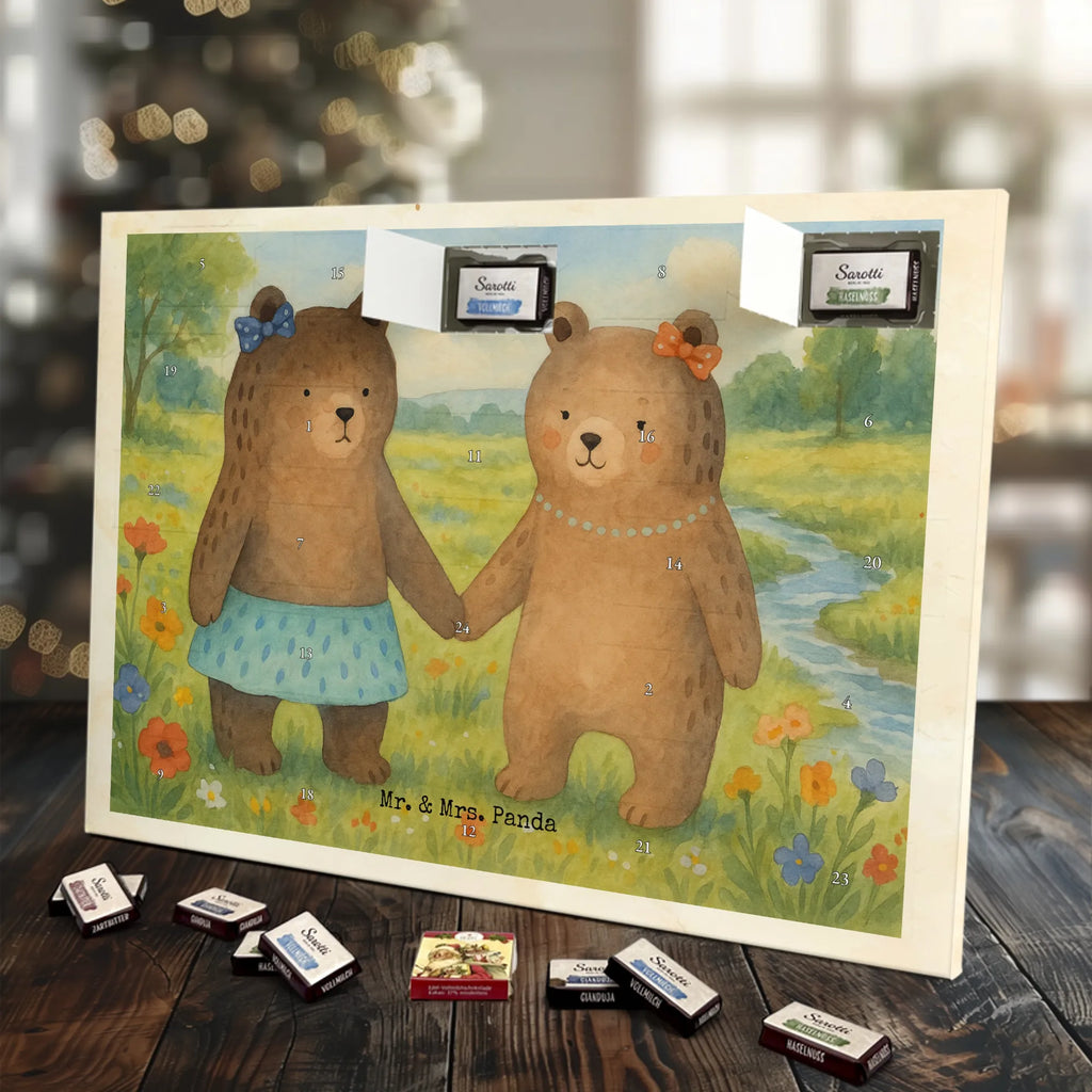 Chocolate advent calendar bear Girlfriend Design teddy bear, cuddly toy, bear girlfriend best friend love proof of love loves buddy buddy