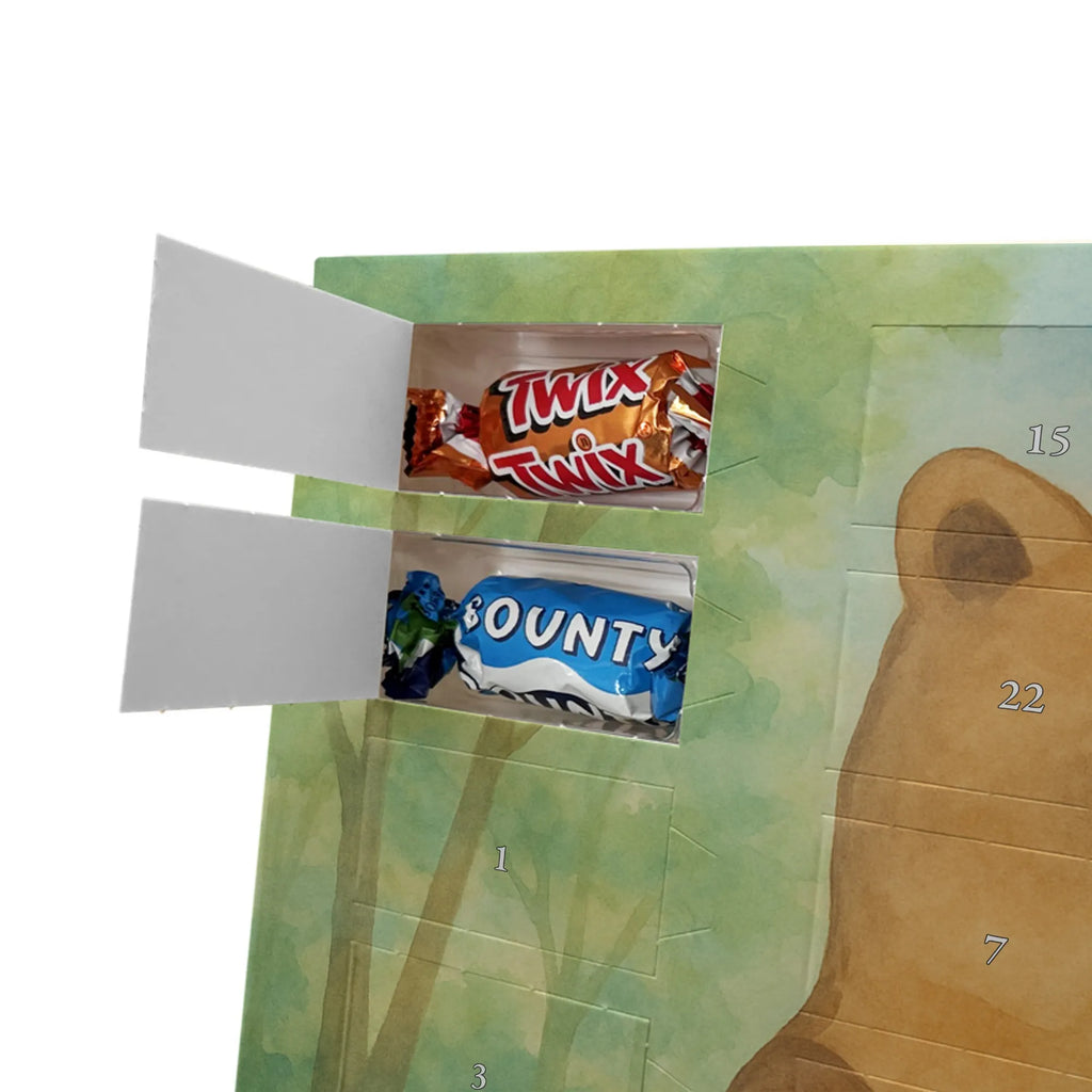 Chocolate advent calendar bear infant Design teddy bear, cuddly toy, grandchild, baptism, baptized child, nephew, birth, mother, birthday, parents, grandson, congratulations, niece