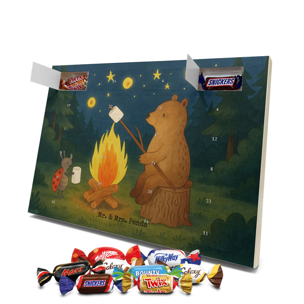 Chocolate advent calendar Bear & Ladybird campfire Design teddy bear, cuddly toy, Campfire