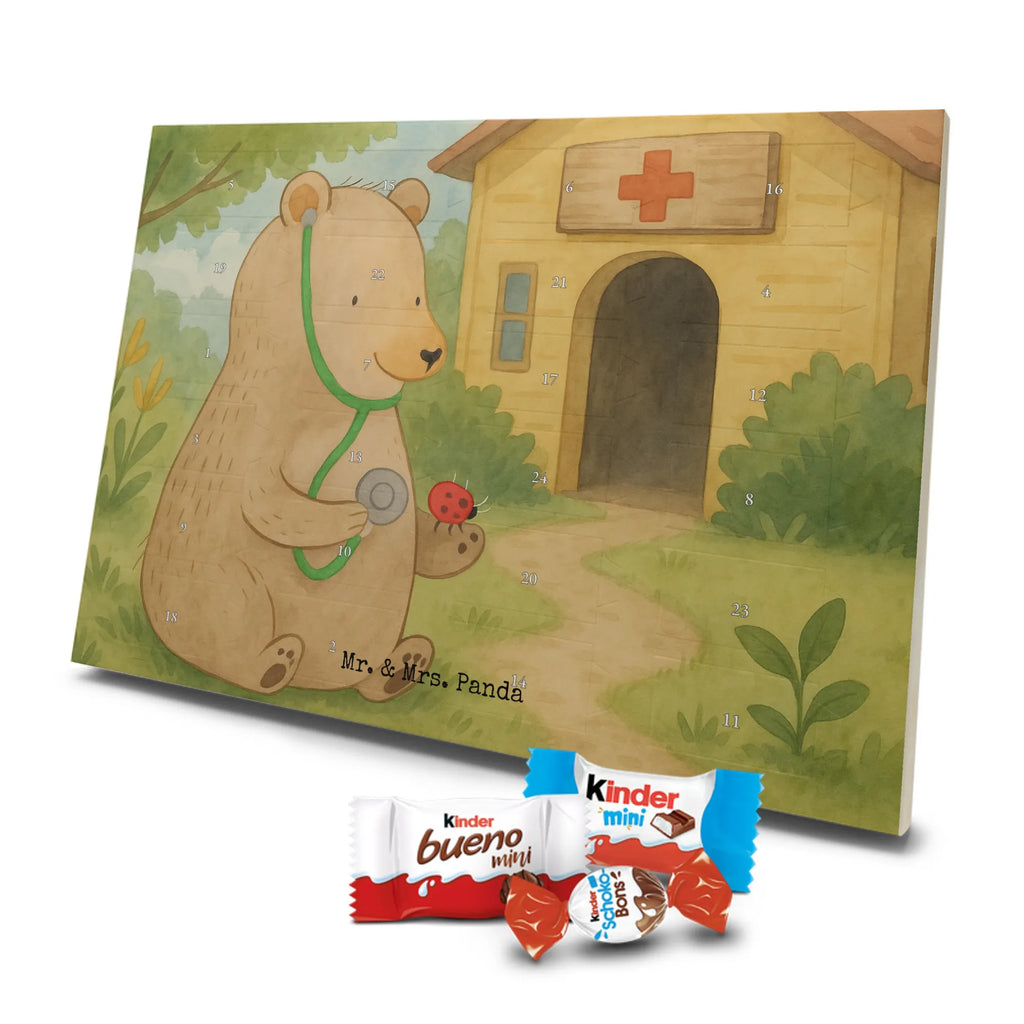 Chocolate advent calendar bear Physician Design teddy bear, cuddly toy, Doctor