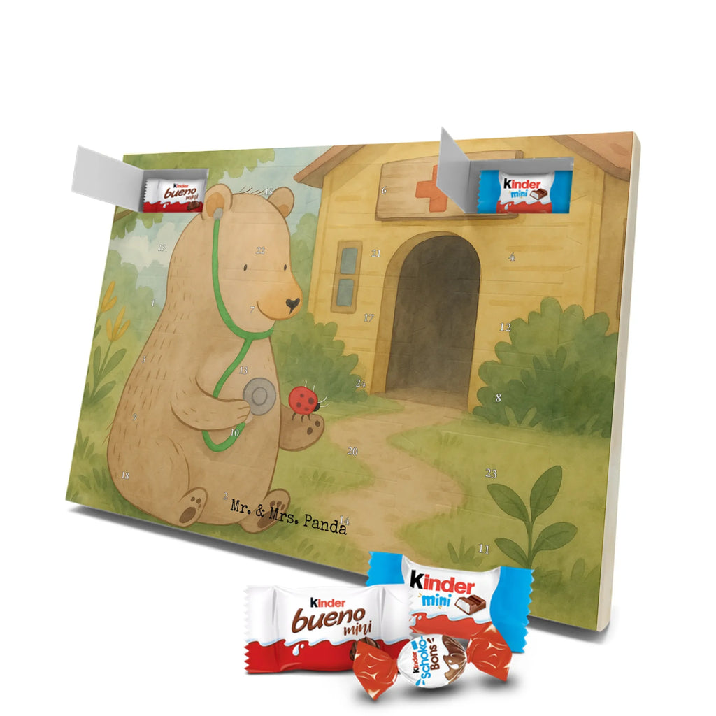 Chocolate advent calendar bear Physician Design teddy bear, cuddly toy, Doctor