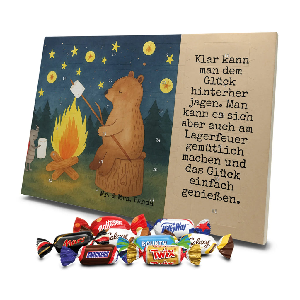 Chocolate advent calendar Bear & Ladybird campfire Design teddy bear, cuddly toy, Campfire