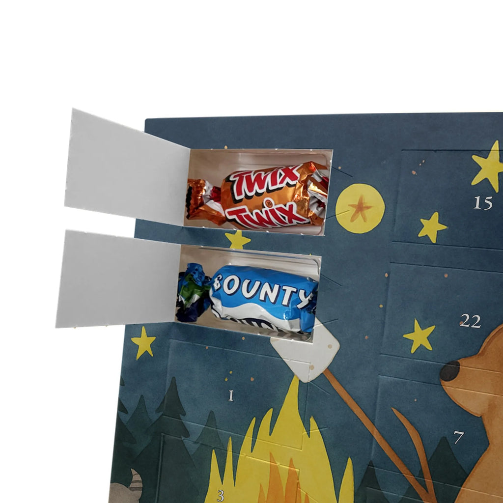 Chocolate advent calendar Bear & Ladybird campfire Design teddy bear, cuddly toy, Campfire