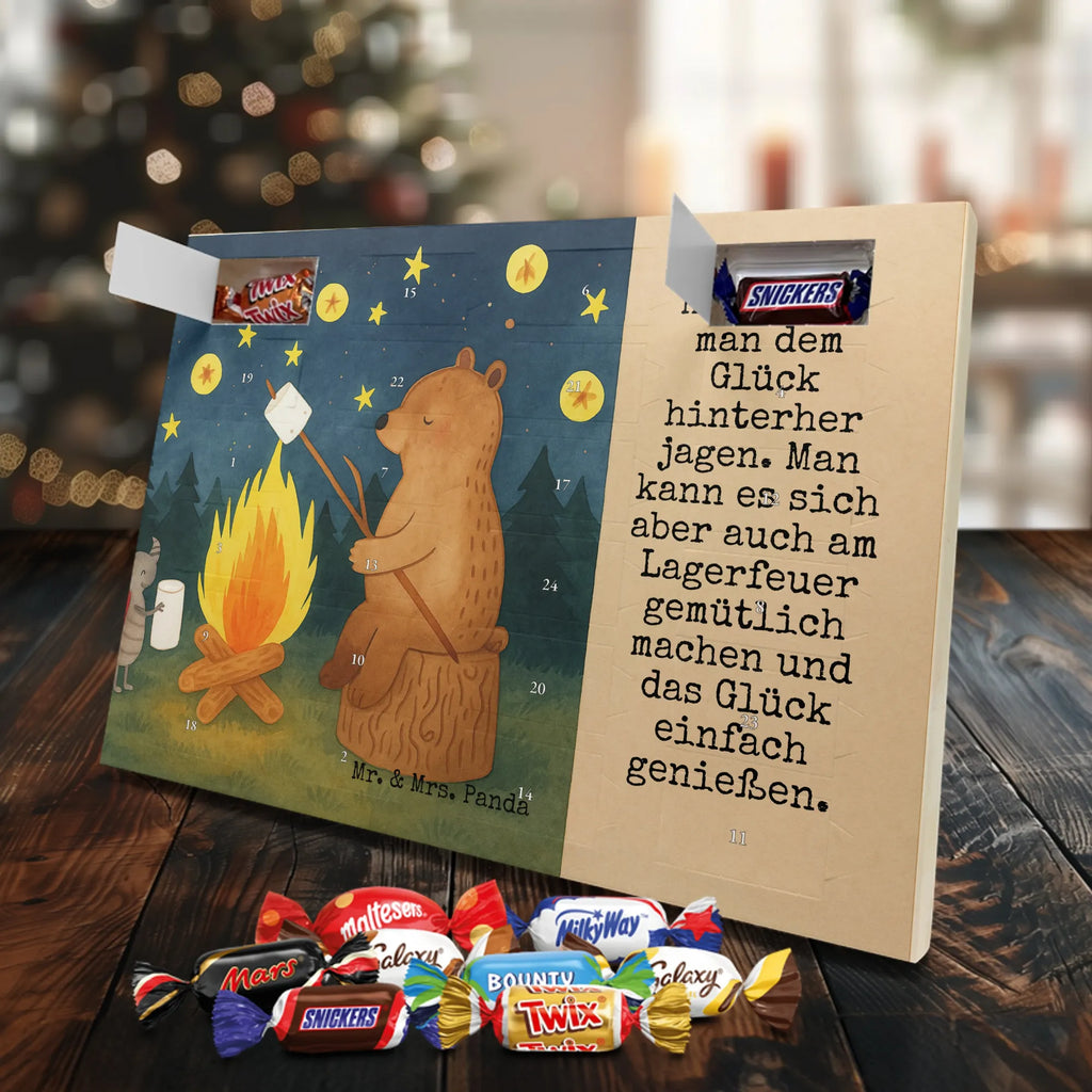Chocolate advent calendar Bear & Ladybird campfire Design teddy bear, cuddly toy, Campfire
