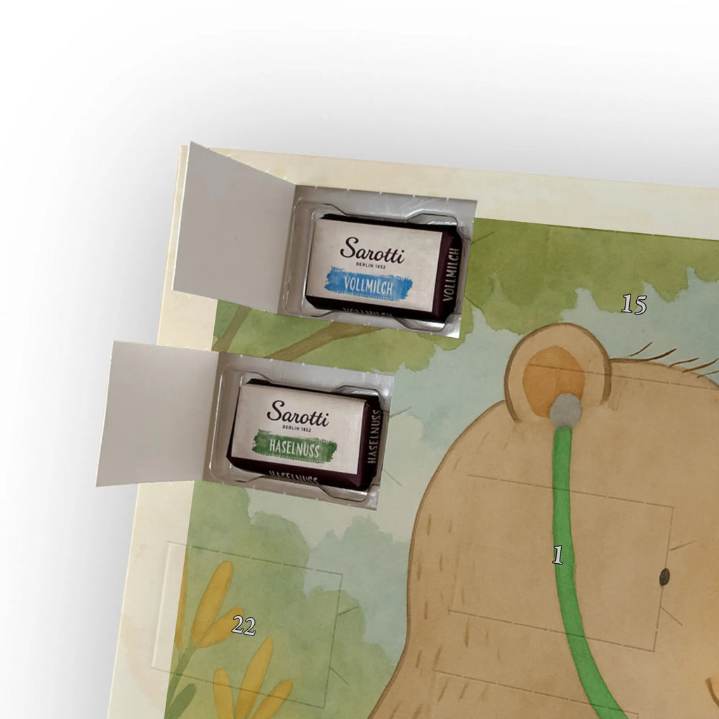 Chocolate advent calendar bear Physician Design teddy bear, cuddly toy, Doctor