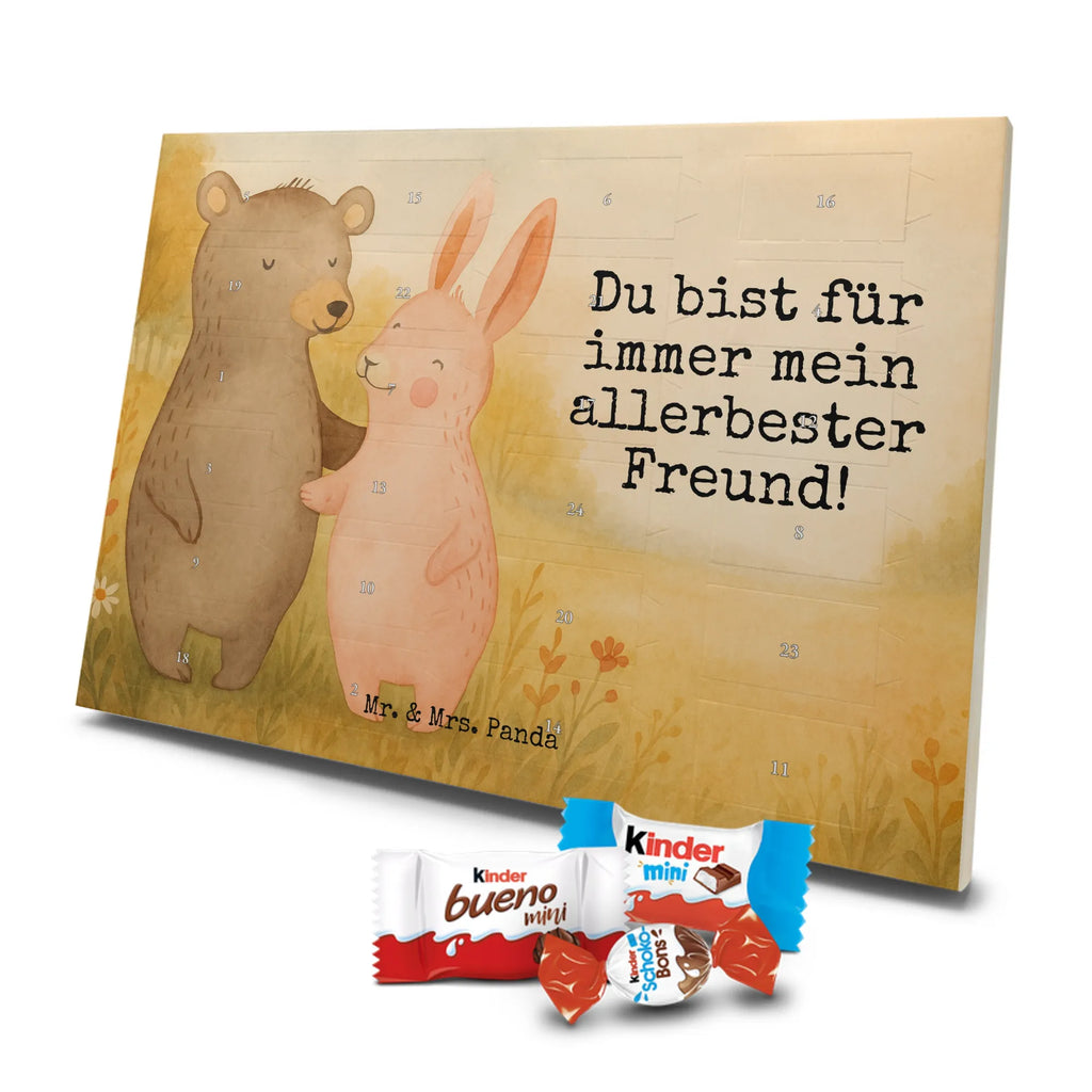 Chocolate advent calendar bear and rabbit Embrace Design Loving, Two, Together, Marriage, Proposal of marriage, Love gift, gift for her, gift for him, anniversary gift, friends, best friend, rabbit