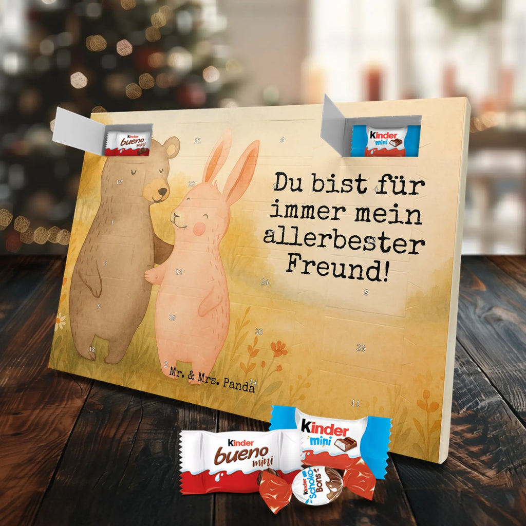 Chocolate advent calendar bear and rabbit Embrace Design Loving, Two, Together, Marriage, Proposal of marriage, Love gift, gift for her, gift for him, anniversary gift, friends, best friend, rabbit