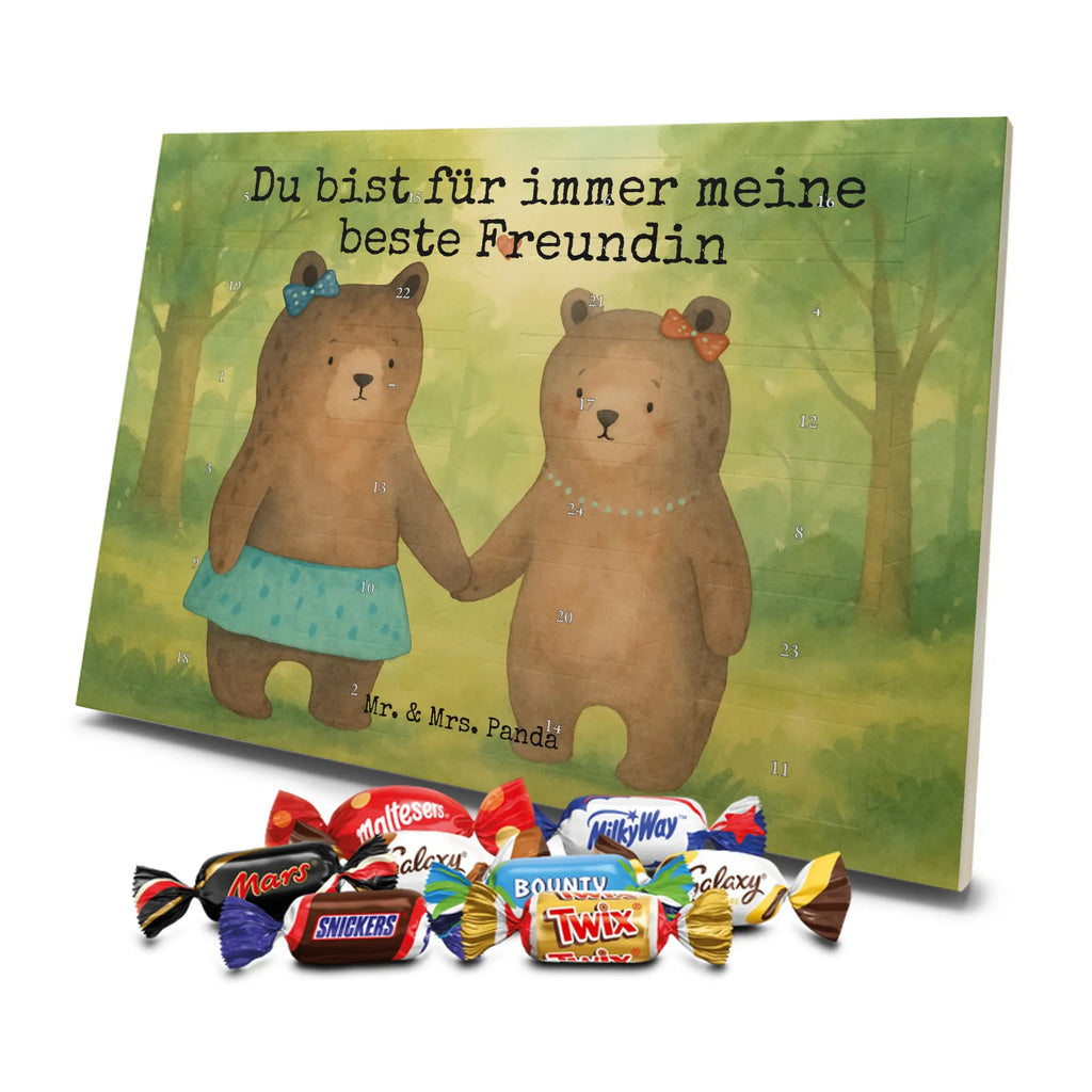 Chocolate advent calendar bear Girlfriend Design teddy bear, cuddly toy, bear girlfriend best friend love proof of love loves buddy buddy