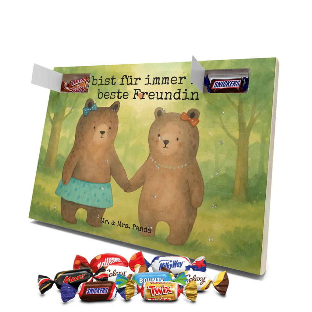 Chocolate advent calendar bear Girlfriend Design teddy bear, cuddly toy, bear girlfriend best friend love proof of love loves buddy buddy