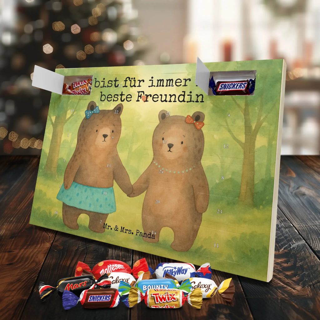 Chocolate advent calendar bear Girlfriend Design teddy bear, cuddly toy, bear girlfriend best friend love proof of love loves buddy buddy