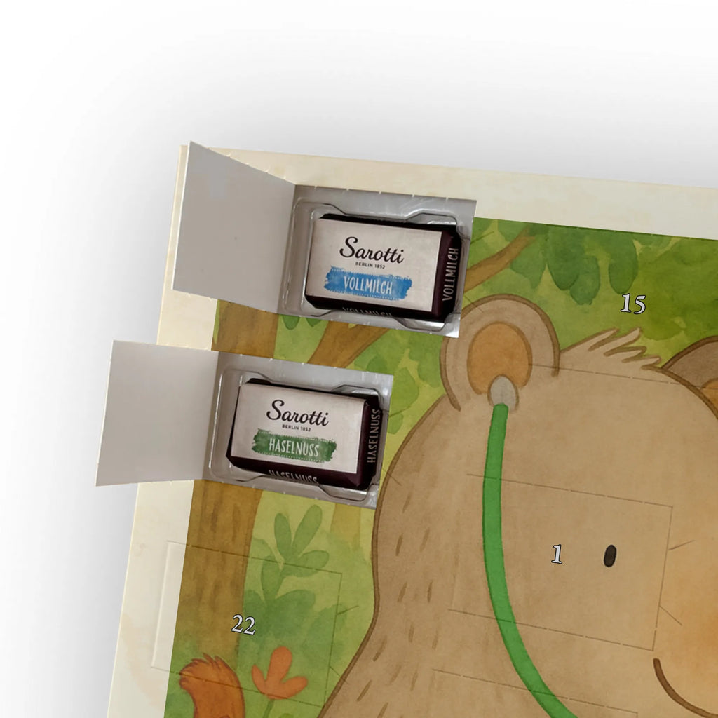 Chocolate advent calendar bear Physician Design teddy bear, cuddly toy, Doctor