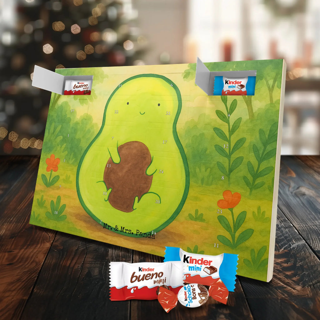 Chocolate advent calendar avocado core Design vegetables, saying life, avocado seed, seed, plant