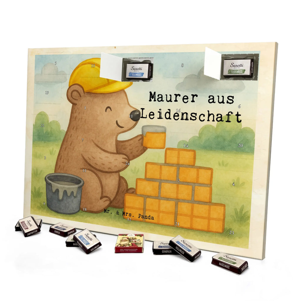 Chocolate advent calendar bricklayer Passion Design gift, promotion, anniversary, retirement, sayings, job start, gift idea, best, farewell gift, profession, passing exam