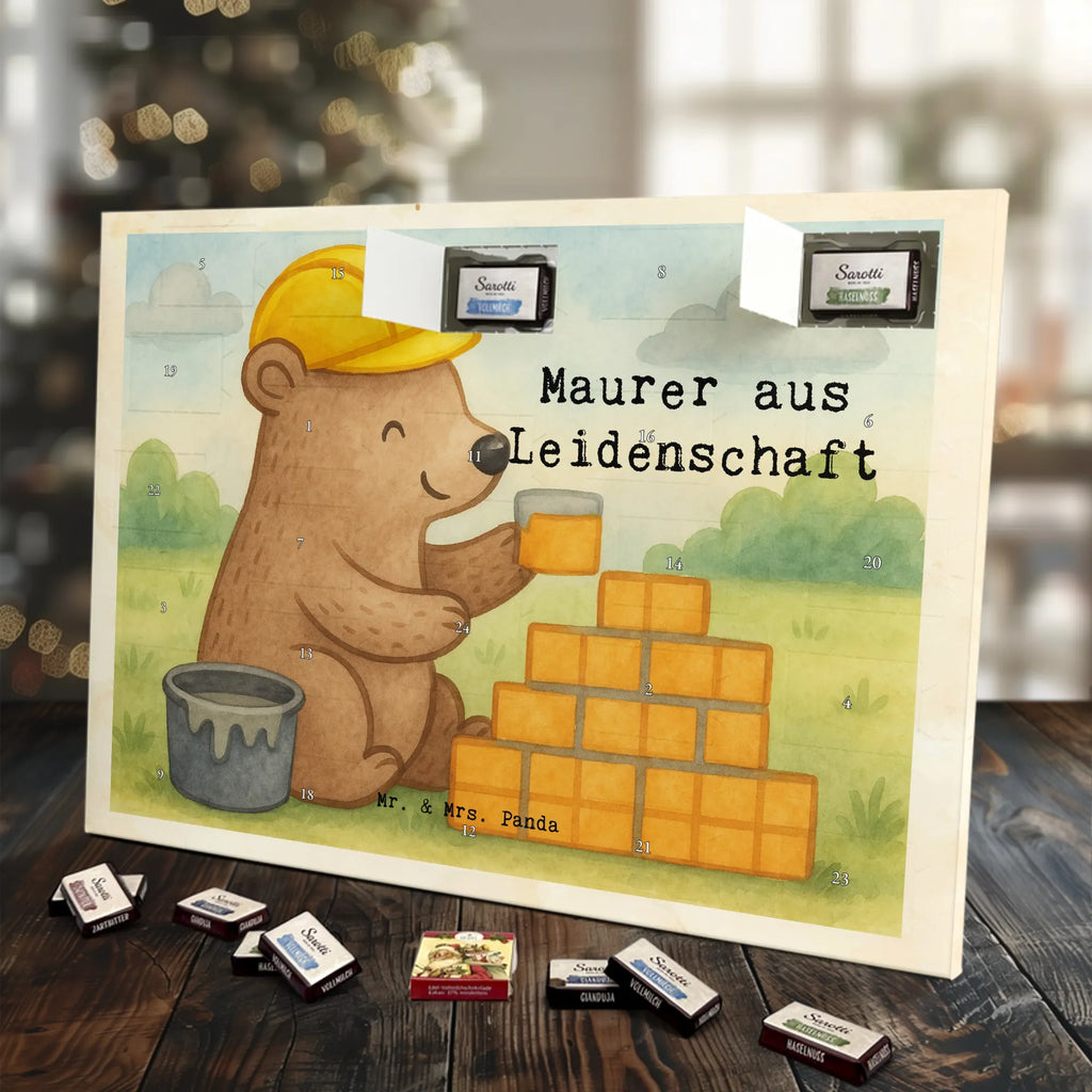 Chocolate advent calendar bricklayer Passion Design gift, promotion, anniversary, retirement, sayings, job start, gift idea, best, farewell gift, profession, passing exam