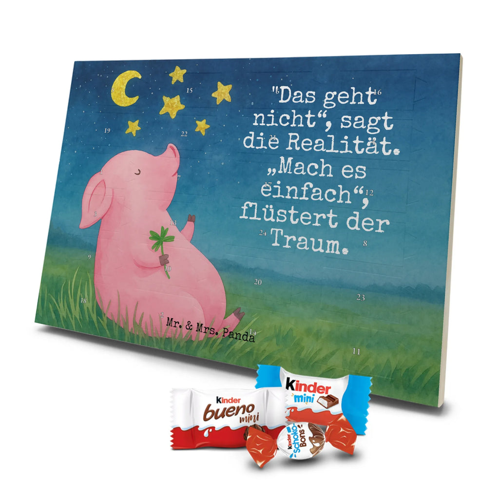 Chocolate advent calendar Pig Luck Design card, gift ideas, gifts, small animals, cute, cute animal motives, hand drawn, funny sayings, good mood, special gifts, animal lover, asterisks, stars, piglet, goals, lucky charm, Lucky bastard. Luck