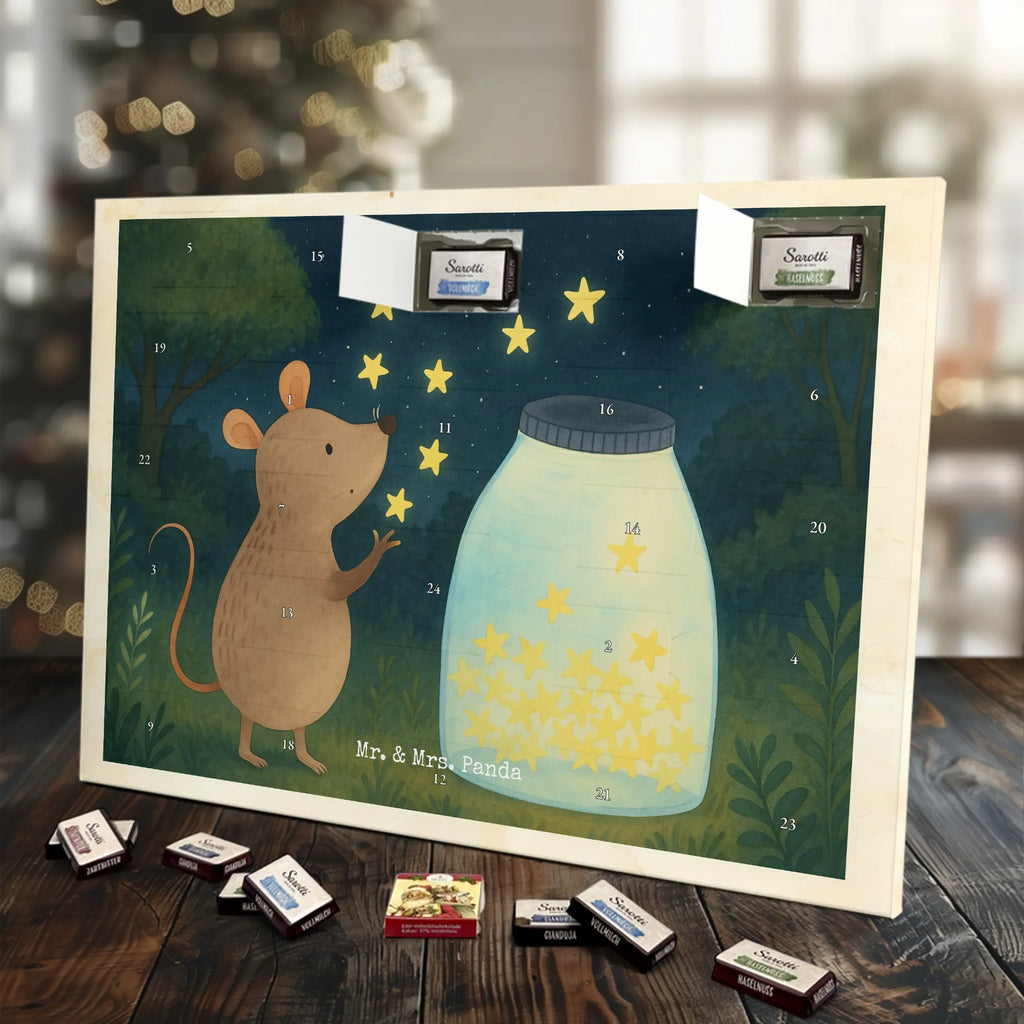 Chocolate advent calendar Mouse Stars Design card, gift ideas, gifts, small animals, cute, cute animal motives, hand drawn, funny sayings, good mood, special gifts, animal lover, birthday, child, baptism, baptism gift, birth, hope, child birthday, first child, wish, stars, Mouse, pregnancy