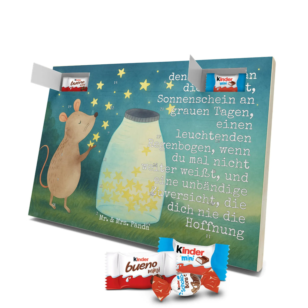 Chocolate advent calendar Mouse Stars Design card, gift ideas, gifts, small animals, cute, cute animal motives, hand drawn, funny sayings, good mood, special gifts, animal lover, birthday, child, baptism, baptism gift, birth, hope, child birthday, first child, wish, stars, Mouse, pregnancy