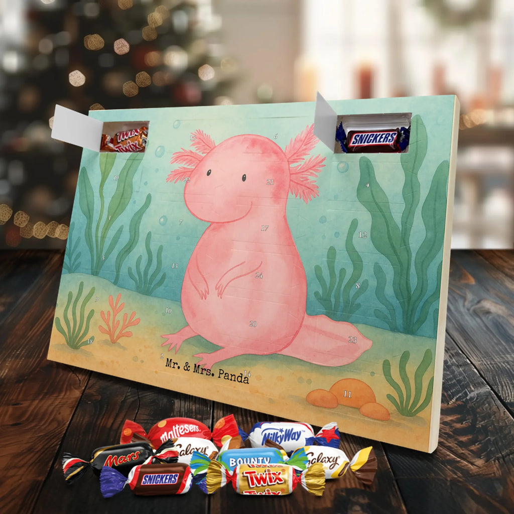 Chocolate advent calendar axolotl zero Design Axelotl, marine animals, Mexican walking fish, salamander, wisdom, worldly wisdom, contented, cheerful, lifestyle, girlfriend
