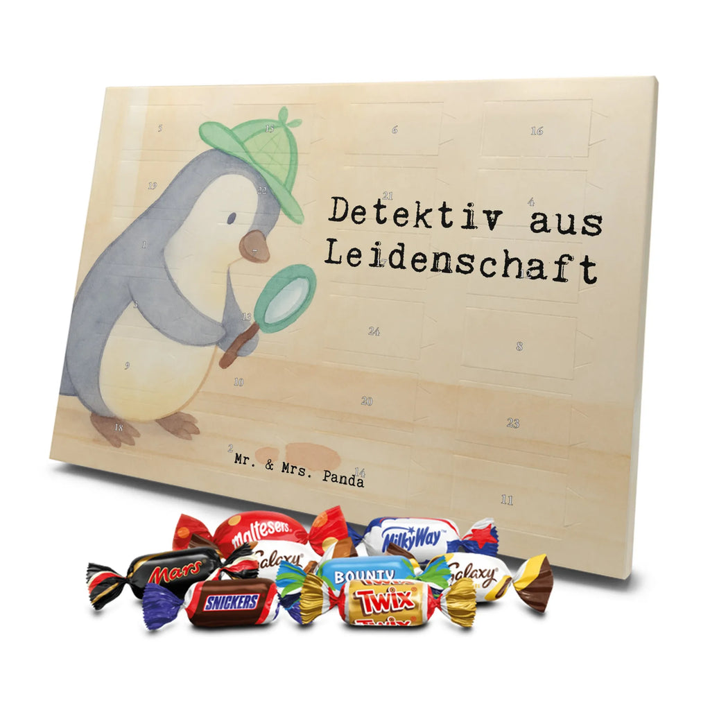 Chocolate advent calendar Detective passion Design gift, promotion, anniversary, retirement, sayings, job start, gift idea, best, farewell gift, profession, passing exam