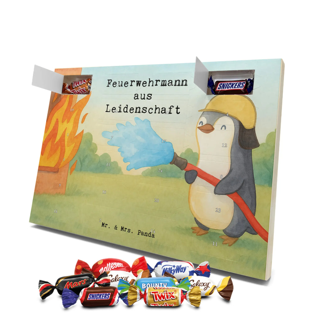 Chocolate advent calendar firefighter passion Design gift, promotion, anniversary, retirement, sayings, job start, gift idea, best, farewell gift, profession, passing exam