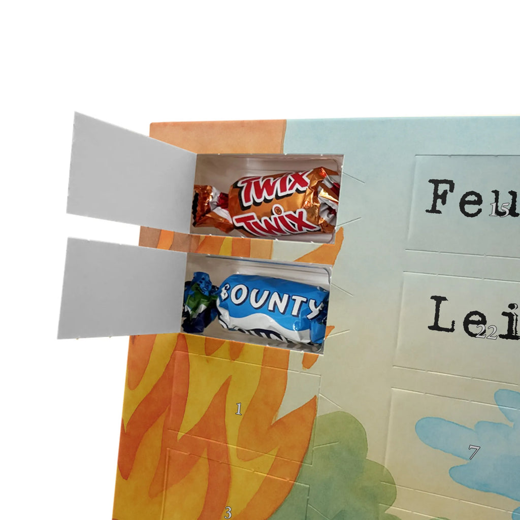 Chocolate advent calendar firefighter passion Design gift, promotion, anniversary, retirement, sayings, job start, gift idea, best, farewell gift, profession, passing exam