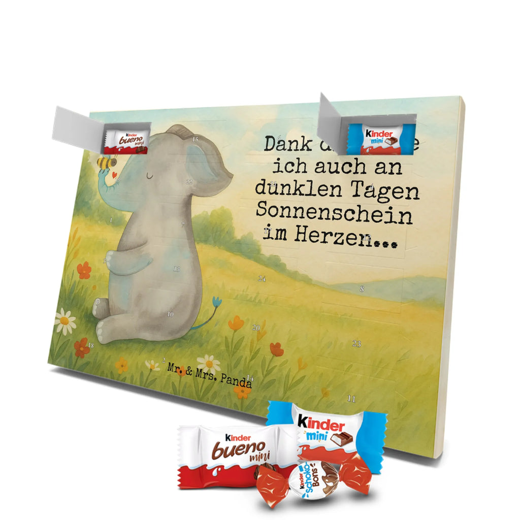 Chocolate advent calendar elephant bee Design card, gift ideas, gifts, small animals, cute, cute animal motives, hand drawn, funny sayings, good mood, special gifts, animal lover, anniversary, wedding gift, proof of love, marriage proposal, love saying, elephant, love gift