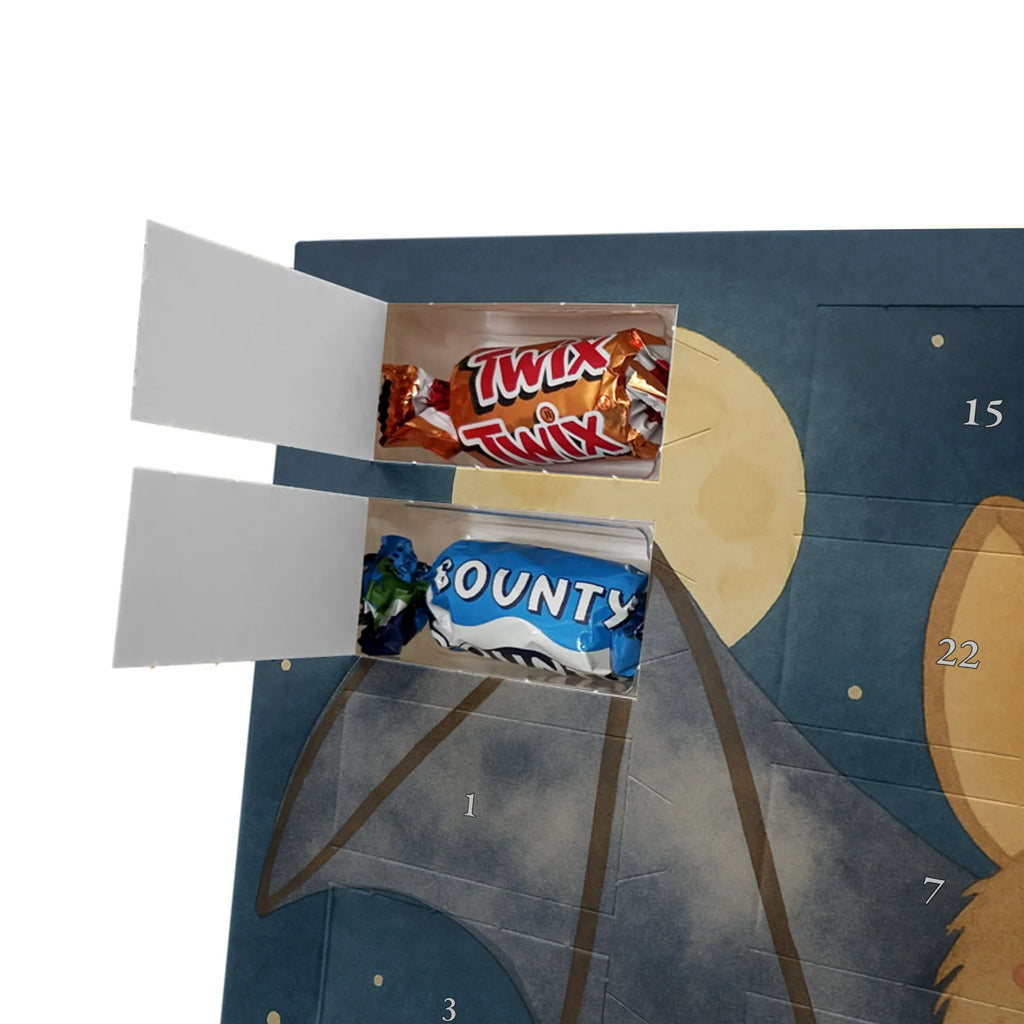 Chocolate advent calendar bat wing Design card, gift ideas, gifts, small animals, cute, cute animal motives, hand drawn, funny sayings, good mood, special gifts, animal lover