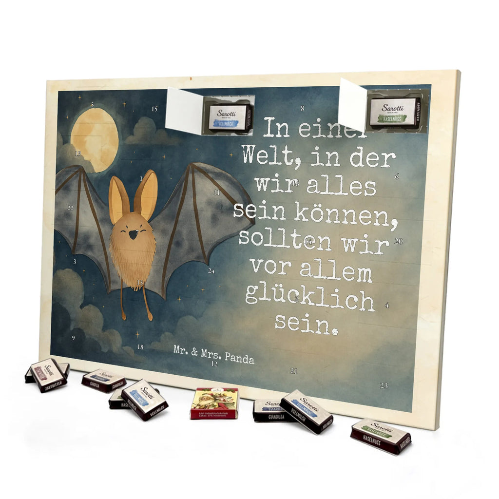 Chocolate advent calendar bat wing Design card, gift ideas, gifts, small animals, cute, cute animal motives, hand drawn, funny sayings, good mood, special gifts, animal lover