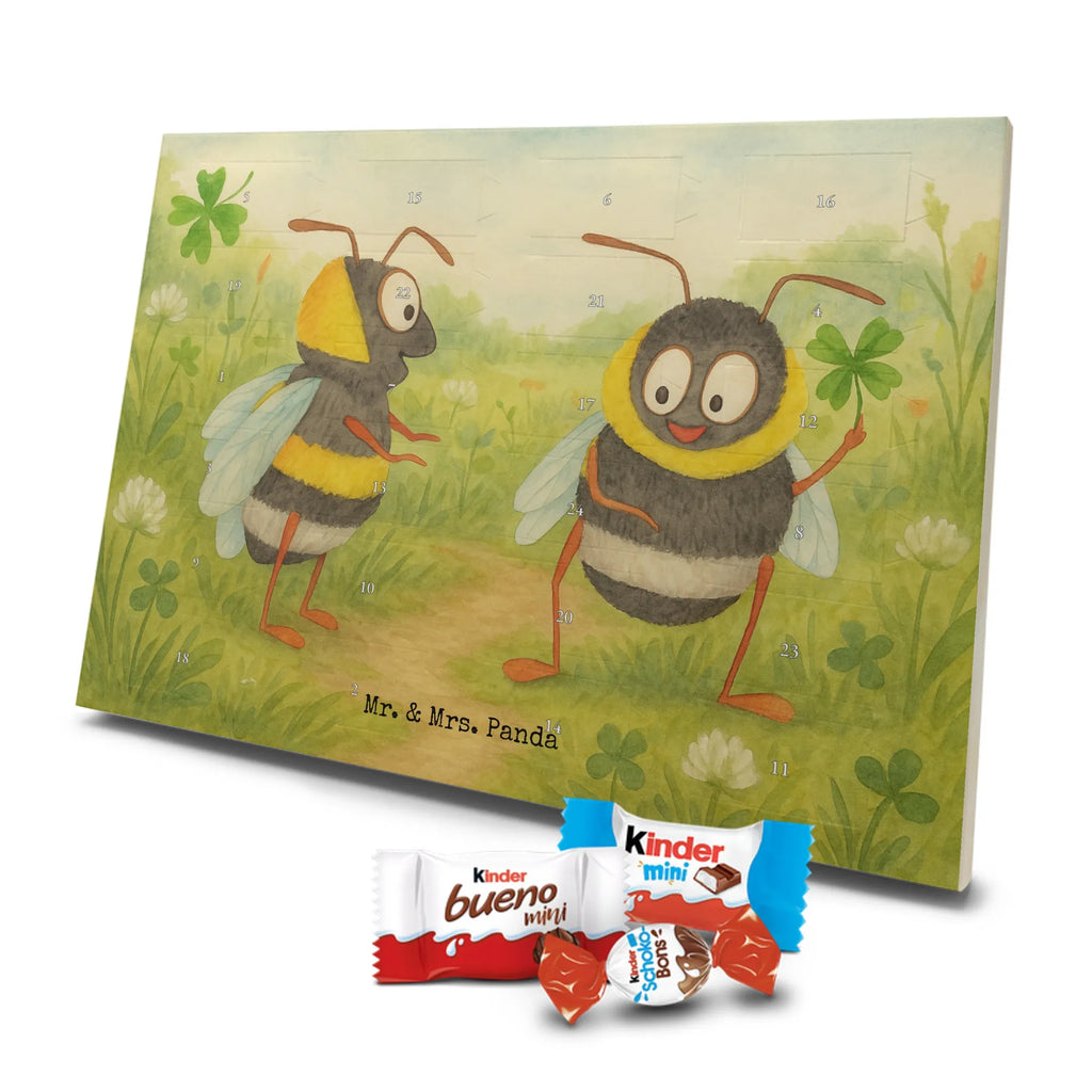 Chocolate advent calendar bumblebees shamrock Design card, gift ideas, gifts, small animals, cute, cute animal motives, hand drawn, funny sayings, good mood, special gifts, animal lover, bumblebee, saying happy, saying positive, saying beautiful, bee decoration, be happy, become happy