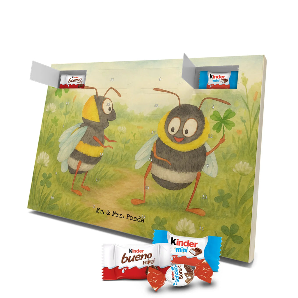 Chocolate advent calendar bumblebees shamrock Design card, gift ideas, gifts, small animals, cute, cute animal motives, hand drawn, funny sayings, good mood, special gifts, animal lover, bumblebee, saying happy, saying positive, saying beautiful, bee decoration, be happy, become happy