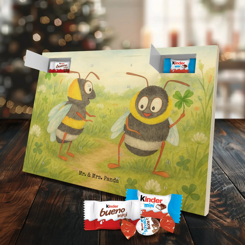 Chocolate advent calendar bumblebees shamrock Design card, gift ideas, gifts, small animals, cute, cute animal motives, hand drawn, funny sayings, good mood, special gifts, animal lover, bumblebee, saying happy, saying positive, saying beautiful, bee decoration, be happy, become happy