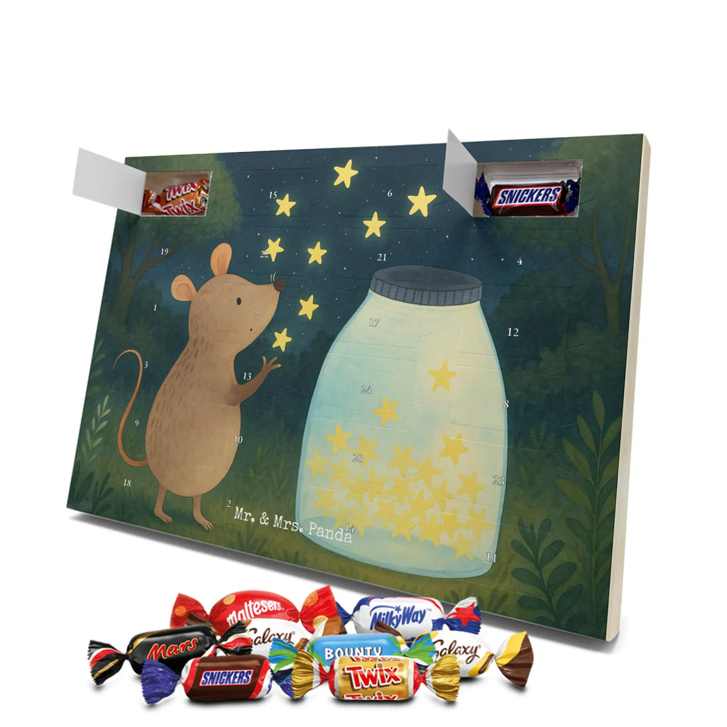 Chocolate advent calendar Mouse Stars Design card, gift ideas, gifts, small animals, cute, cute animal motives, hand drawn, funny sayings, good mood, special gifts, animal lover, birthday, child, baptism, baptism gift, birth, hope, child birthday, first child, wish, stars, Mouse, pregnancy