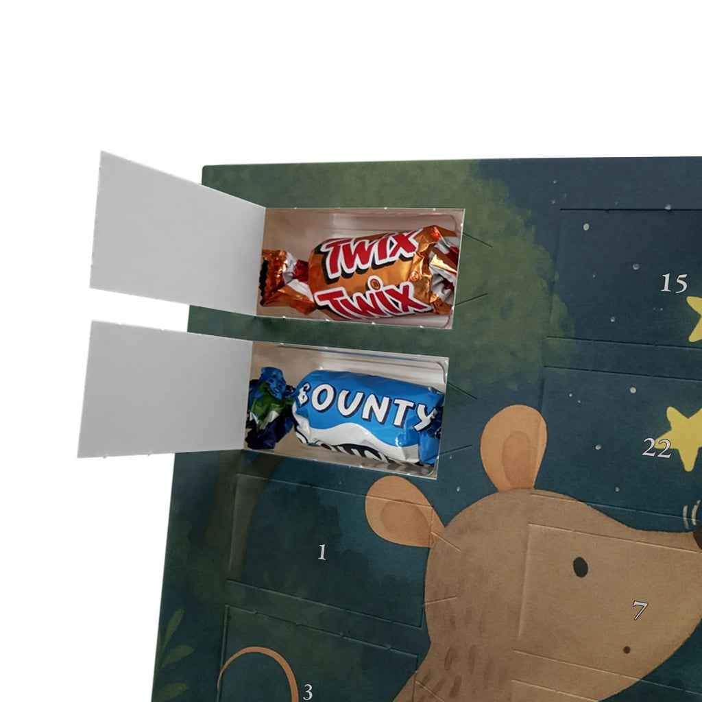 Chocolate advent calendar Mouse Stars Design card, gift ideas, gifts, small animals, cute, cute animal motives, hand drawn, funny sayings, good mood, special gifts, animal lover, birthday, child, baptism, baptism gift, birth, hope, child birthday, first child, wish, stars, Mouse, pregnancy