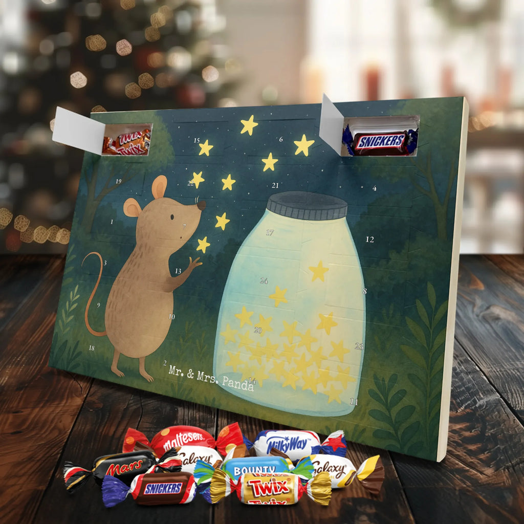 Chocolate advent calendar Mouse Stars Design card, gift ideas, gifts, small animals, cute, cute animal motives, hand drawn, funny sayings, good mood, special gifts, animal lover, birthday, child, baptism, baptism gift, birth, hope, child birthday, first child, wish, stars, Mouse, pregnancy