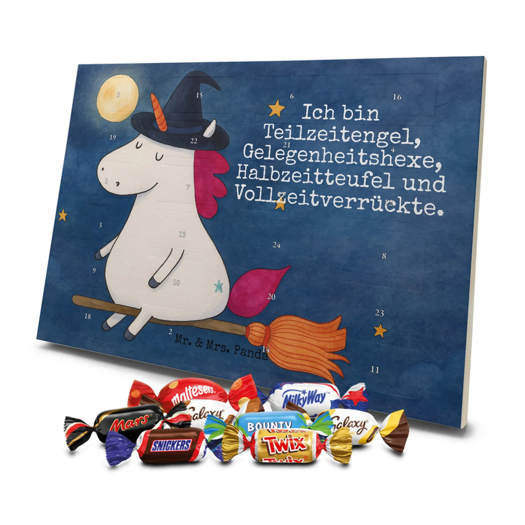 Chocolate advent calendar unicorn Witch Design wife gift, witch, mad, bitch, bad girl, girlfriend present, devil