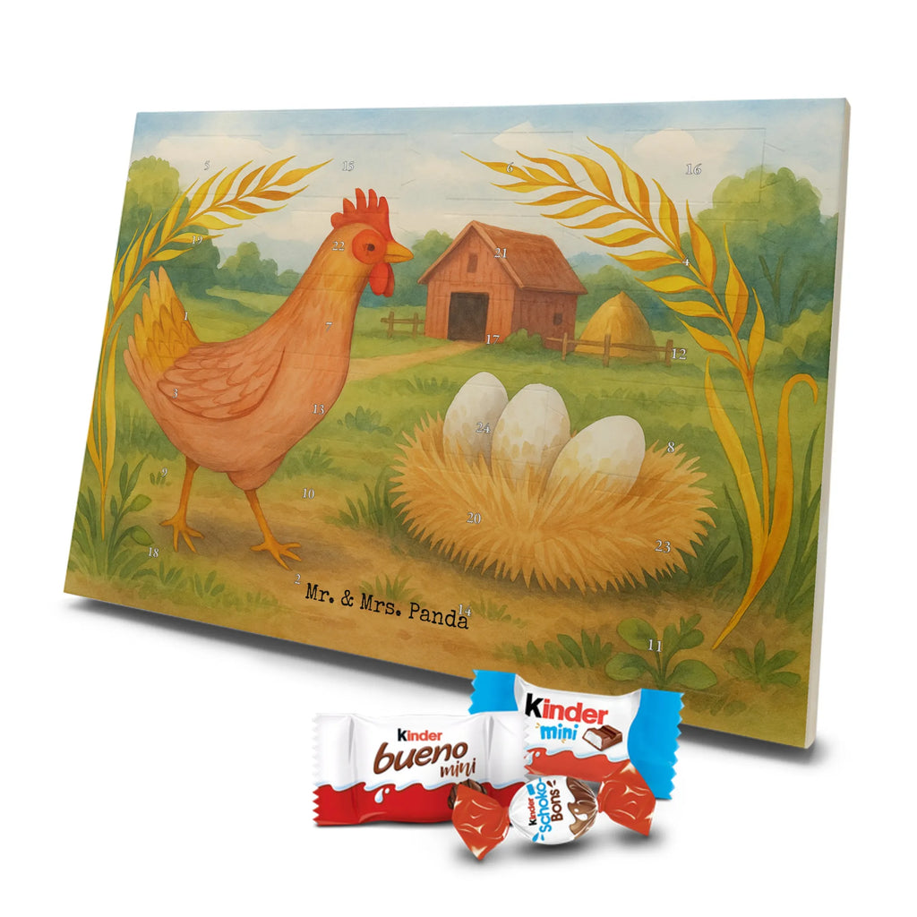 Chocolate advent calendar Chicken Proud Design farm, farm animals, animals, birth, pregnancy, cock, hen, yard, saying, magic, eggs, country life, chicken