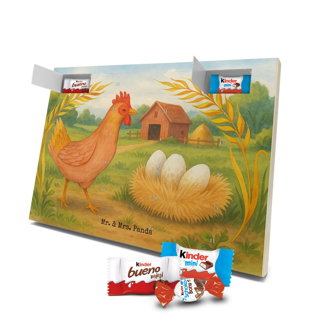 Chocolate advent calendar Chicken Proud Design farm, farm animals, animals, birth, pregnancy, cock, hen, yard, saying, magic, eggs, country life, chicken