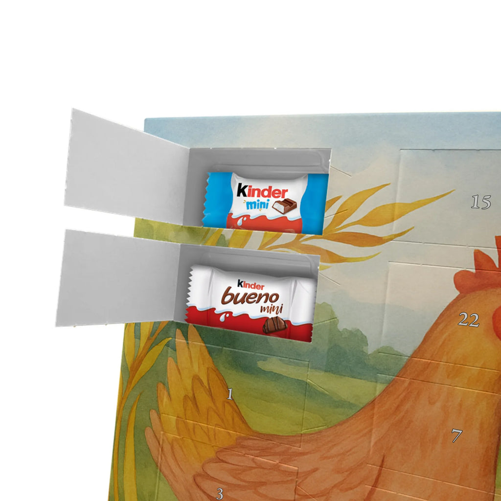 Chocolate advent calendar Chicken Proud Design farm, farm animals, animals, birth, pregnancy, cock, hen, yard, saying, magic, eggs, country life, chicken