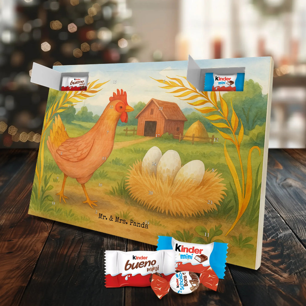 Chocolate advent calendar Chicken Proud Design farm, farm animals, animals, birth, pregnancy, cock, hen, yard, saying, magic, eggs, country life, chicken