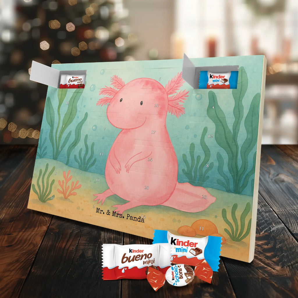 Chocolate advent calendar axolotl zero Design Axelotl, marine animals, Mexican walking fish, salamander, wisdom, worldly wisdom, contented, cheerful, lifestyle, girlfriend