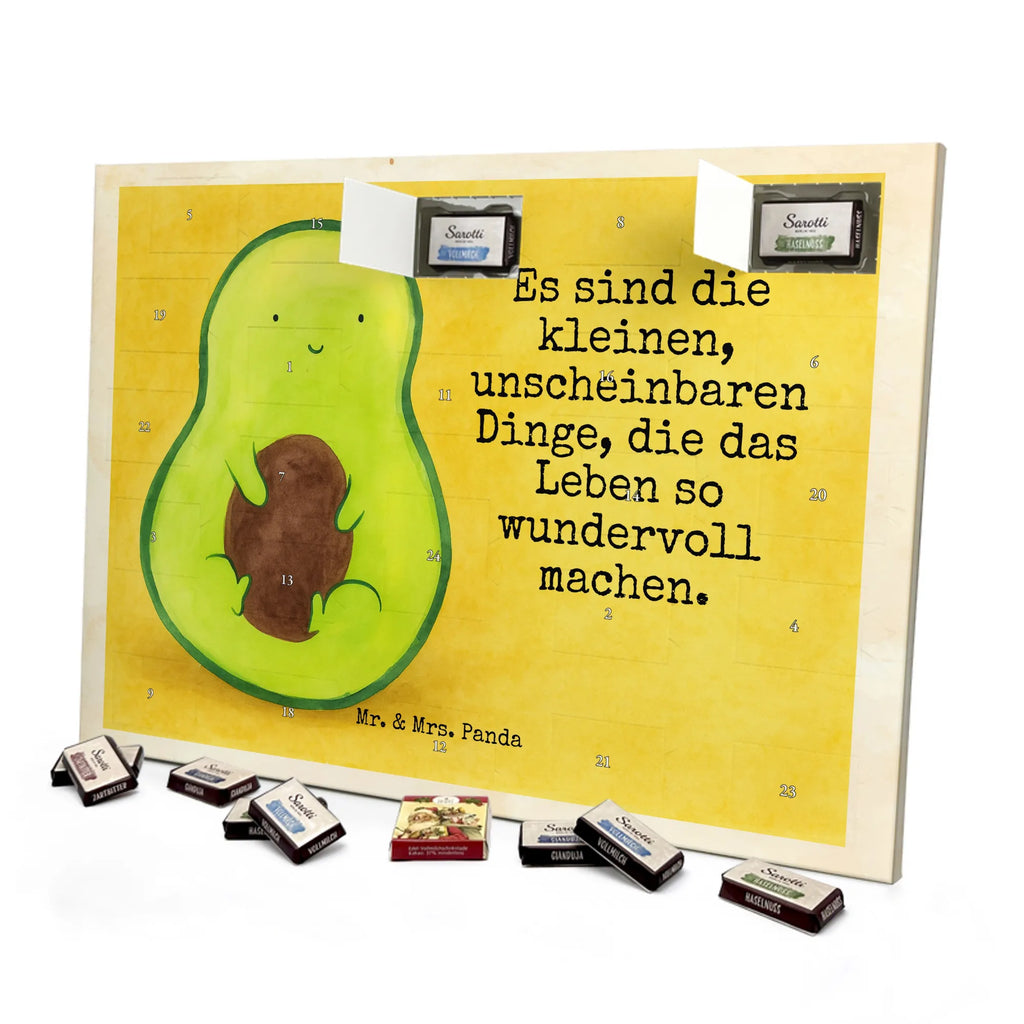 Chocolate advent calendar avocado core Design vegetables, saying life, avocado seed, seed, plant