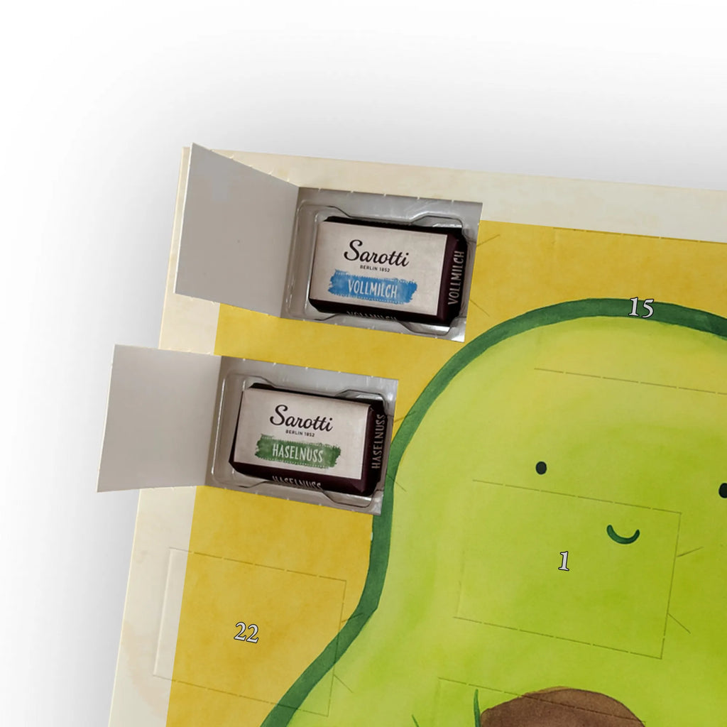 Chocolate advent calendar avocado core Design vegetables, saying life, avocado seed, seed, plant