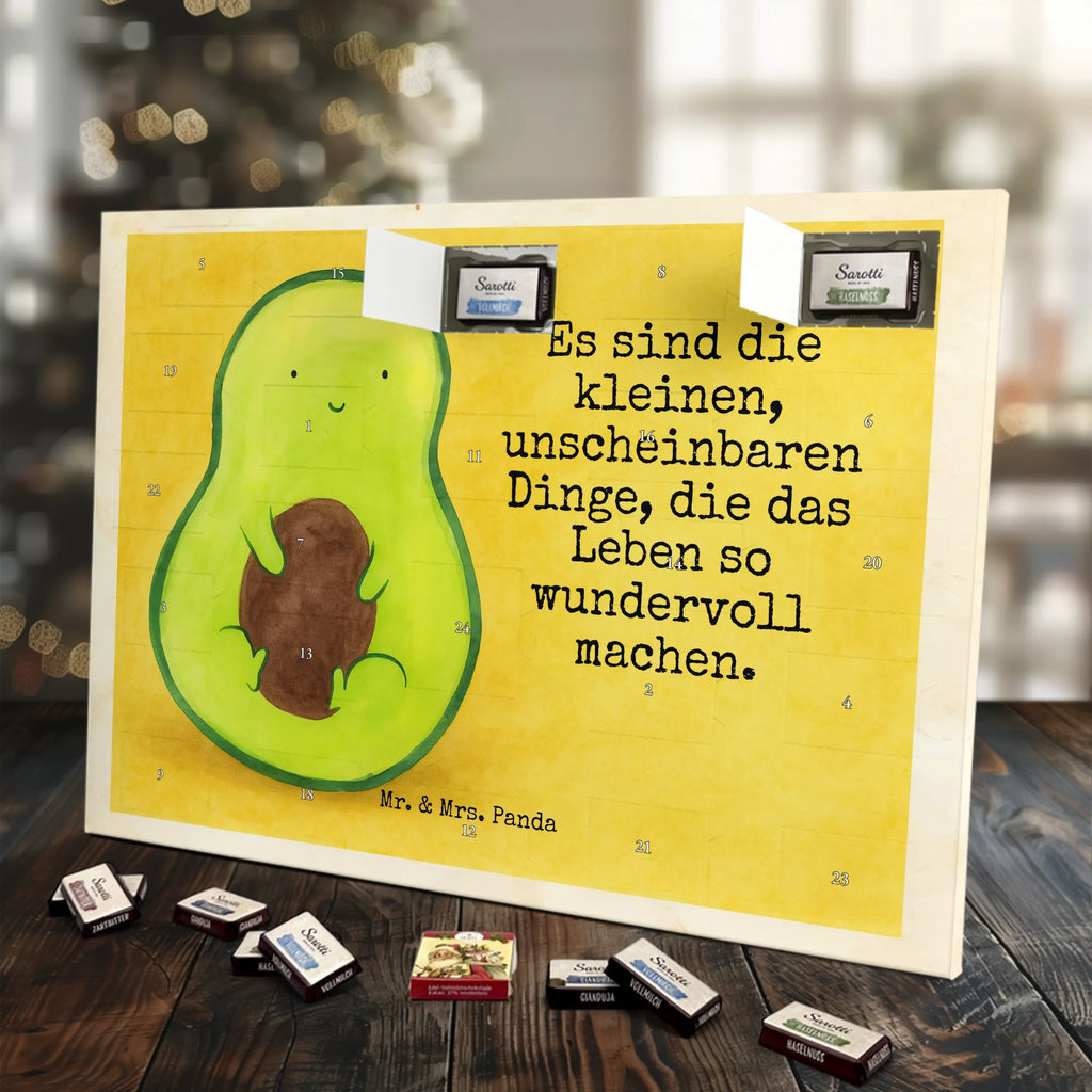Chocolate advent calendar avocado core Design vegetables, saying life, avocado seed, seed, plant
