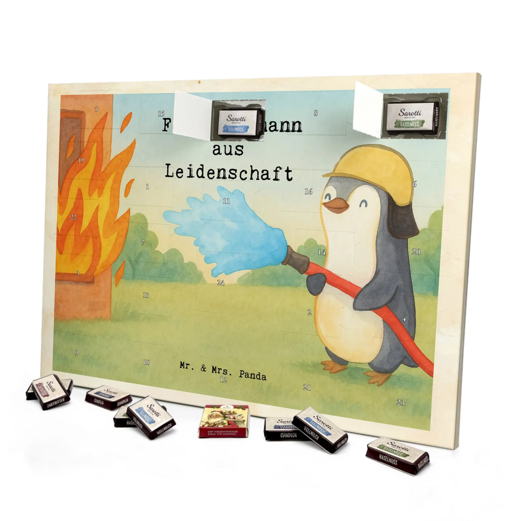 Chocolate advent calendar firefighter passion Design gift, promotion, anniversary, retirement, sayings, job start, gift idea, best, farewell gift, profession, passing exam