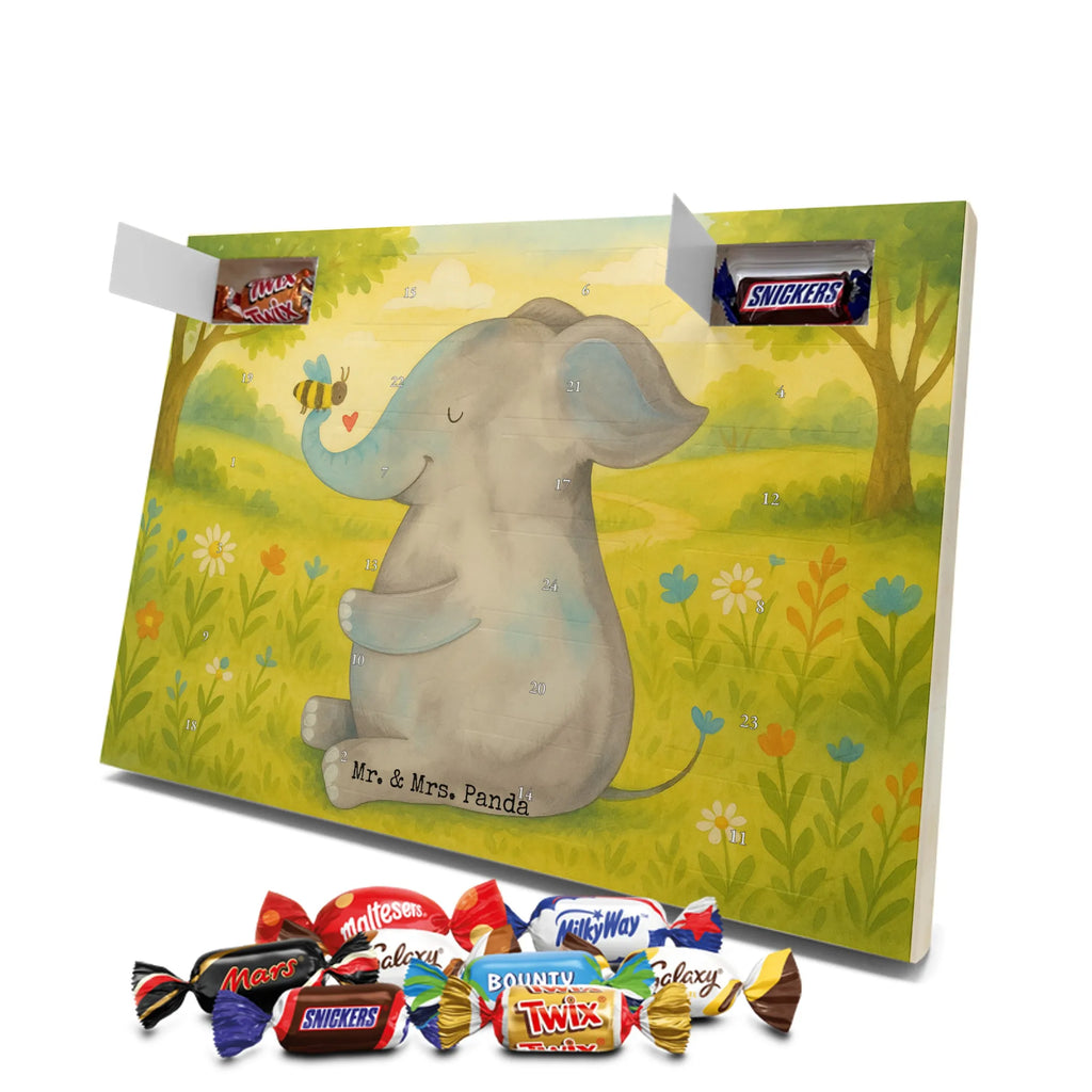 Chocolate advent calendar elephant bee Design card, gift ideas, gifts, small animals, cute, cute animal motives, hand drawn, funny sayings, good mood, special gifts, animal lover, anniversary, wedding gift, proof of love, marriage proposal, love saying, elephant, love gift