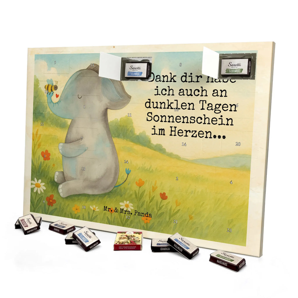 Chocolate advent calendar elephant bee Design card, gift ideas, gifts, small animals, cute, cute animal motives, hand drawn, funny sayings, good mood, special gifts, animal lover, anniversary, wedding gift, proof of love, marriage proposal, love saying, elephant, love gift