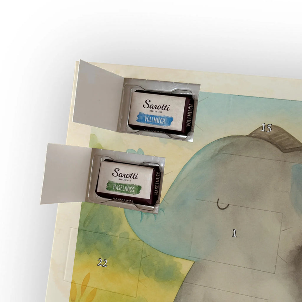 Chocolate advent calendar elephant bee Design card, gift ideas, gifts, small animals, cute, cute animal motives, hand drawn, funny sayings, good mood, special gifts, animal lover, anniversary, wedding gift, proof of love, marriage proposal, love saying, elephant, love gift